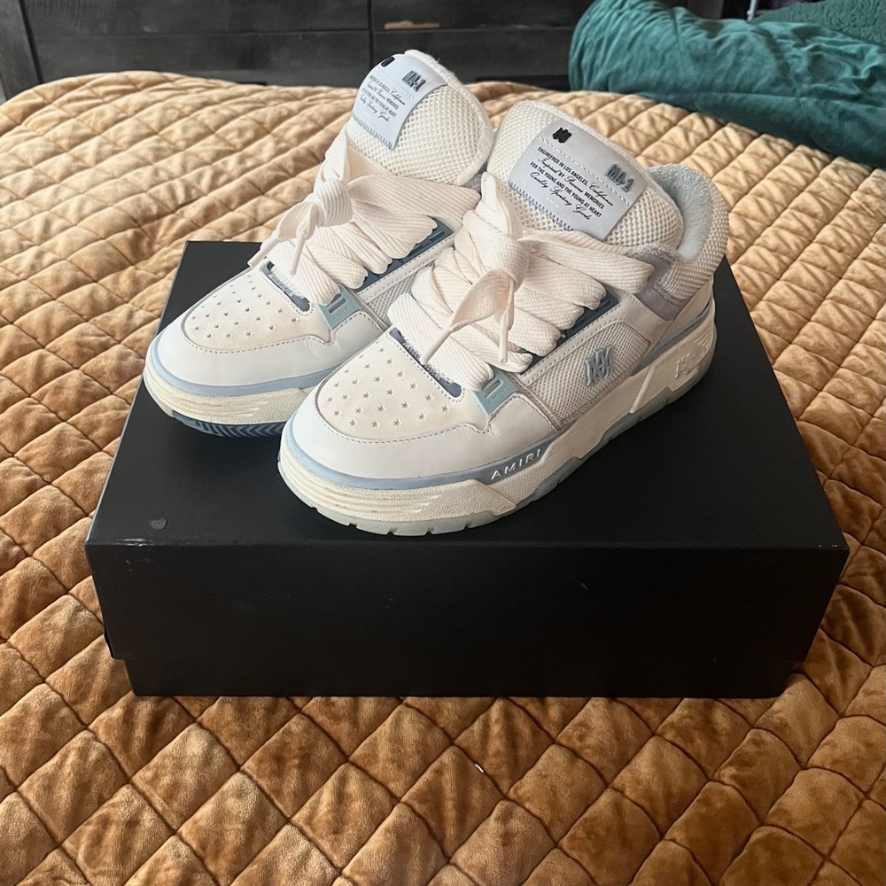 SOLD **** SOLD ON Ebay Amiri White and Blue Sneakers
